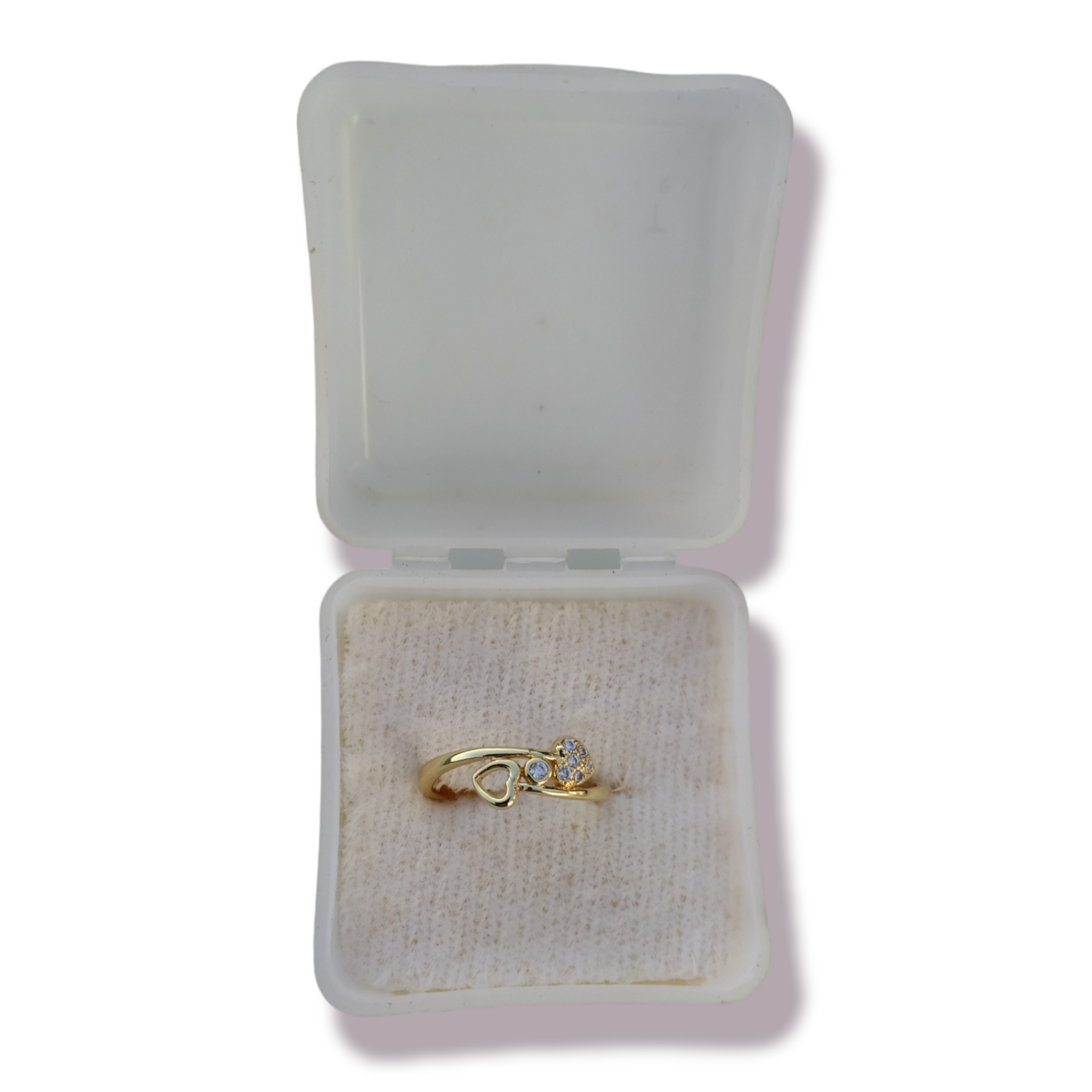 anillo de corazon con cajita