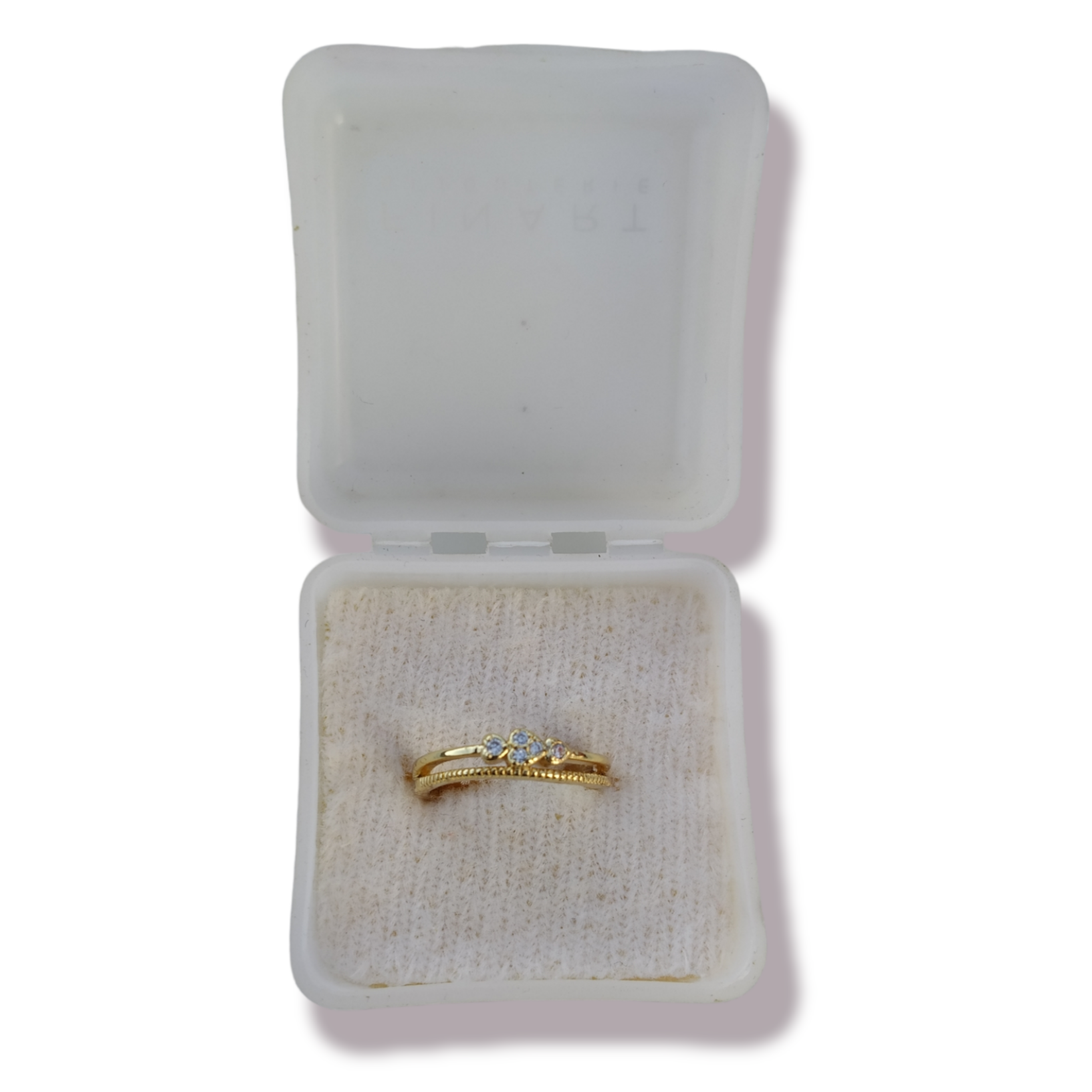 anillo de corazon con cajita